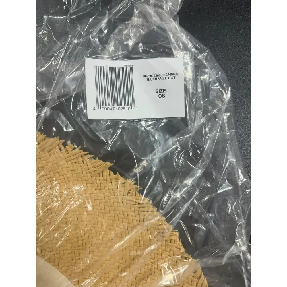 Hat Attack NWT Travel Packable Hat Chapeau‎ Fringed Tan MSRP $119